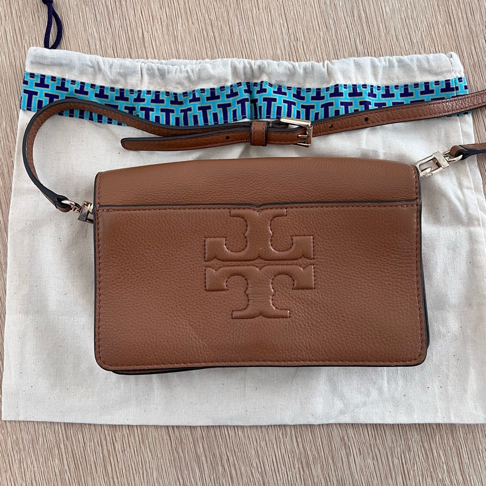 Tory Burch Brown Leather Crossbody Bag
